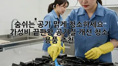 숨쉬는 공기, 맑게 청소하세요! 가성비 끝판왕 공기질 개선 청소 용품 추천