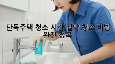 단독주택 청소: 시간 절약 청소 비법 완전 정복!